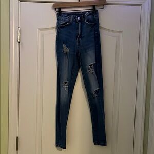 SHEIN Skinny Blue Jeans with Sleek Fit